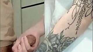 Stepmom's friend jerks off at house party