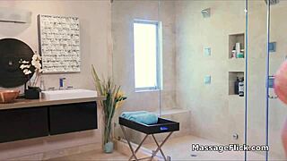 Busty Oily Masseuse Licks and Sucks Client's Cock in Hardcore Session