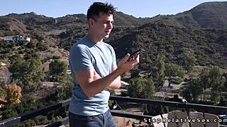 Stepmom devours huge cock with wild sucking and fucking