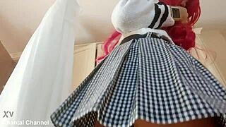 Oops, I Pull Up My Mini Skirt and Reveal My Sexy Pussy