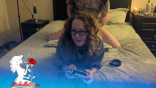 Gamer Girl Dominated With Slaps and Creampied by Big Cock!