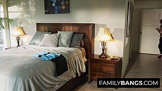 familybangs com showcases a mature milf teaching tiny 18+ stepdaughter elexis monroe and leah gotti intimate tricks