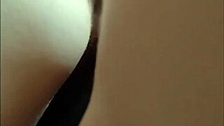 Mature wife in stockings and lingerie gets intimate with partner at home