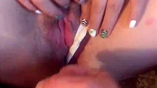 i cum in my wife's hairy russian pussy panties