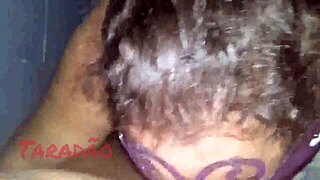 Submissive Mature Latina BBW Drinks Milk from Dick in Homemade Lingerie