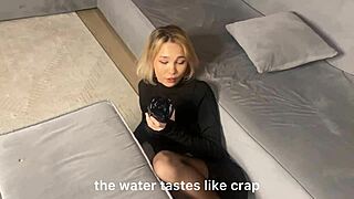 Pretty stranger with small waist surrenders to monster cock after bar encounter