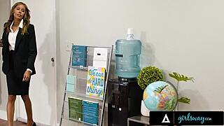 Naive student activates teacher's vibrator by mistake!