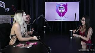 See through lingerie compilations of Luciana Picchi with couple in Bora Cast