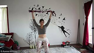 In yoga lesson 339, the instructor guides through poses focusing on flexibility