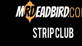 Strip club features mature lesbian dancing and striptease with clothes ripped