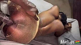 Slim Black Lactating Young 18+ Milf Fucked by Big Black Long Cock