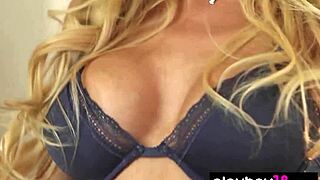 classy blonde milf jennifer vaughn poses nude in high heels by the pool