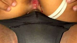 belinha gets double cock on beach in lingerie