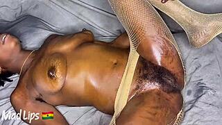 Slim Black Lactating Young 18+ Milf Fucked by Big Black Long Cock