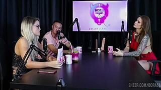 tati weg on bora cast with bruna carlos, see through red?