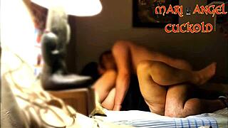 lover teaches cuckold how to fuck housewife