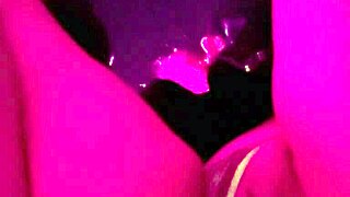 horny milf artemisia love flashes her shaved pussy in public at night, smoking casually.