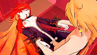 Why Does Mavuika's Hot Pussy Need Wet Squirting to Cool Down in 3D Hentai? Big Tits Blowjob and Creampie Action in Anime Cartoon.