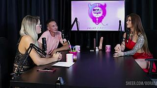 tati weg on bora cast with bruna carlos, see through red?