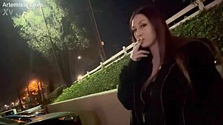 italian milf artemisia love smokes outdoors alone