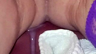 Whore Wife Cream Pies Herself With A Dildo Until Orgasm Hits And Cum Drips!