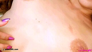 Sophisticated stunner says, 'Watch me show my sexy body on the sofa.' Petite milf in pov casting.