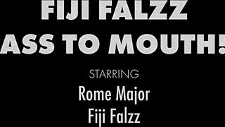 Wild anal fuck with BBC Fiji Falzz banging Rome to cum on big ass