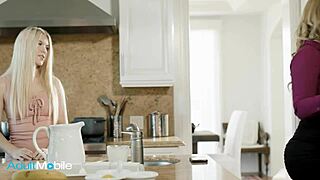 Blonde Bombshell Babes Kiss And Finger Wet Shaved Pussies Until Juicy Orgasms Hit