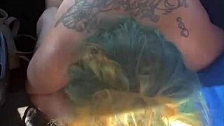 Cheating blonde whore sucks cock & takes facial out in public during the middle of the day