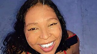 Submissive milf dominated on rooftop by bricklayer