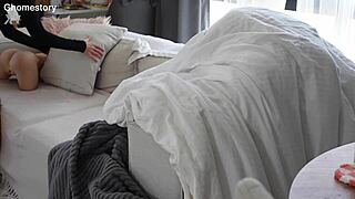stepmom caught me with the sex doll and joined in for some fun homemade moment