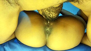 couple worships tight shaved pussy until anal orgasm