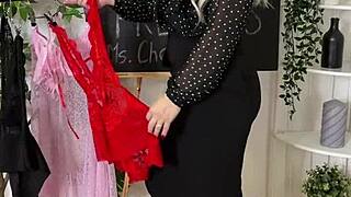 I Adore This Hot Teacher In Sexy Lingerie And Stockings Outfits