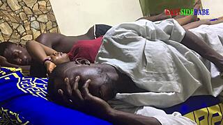 Group threesome fucked on family bed