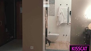 birthday gift for cuck husband as hot wifey fucks handyman in hotel while hubby holds hand and hair?