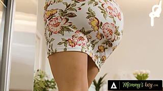 mommy's boy caught peeking under stepmom richelle ryan's dress