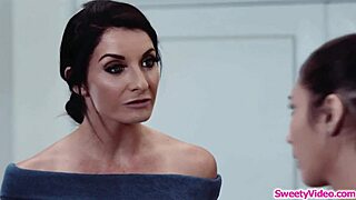 Teen babysitter feels intense pleasure from lesbian boss's tongue