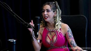 Julia Fontanelli dominates in preliminares podcast with Bia Hot part 2 on sheer red