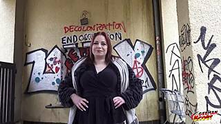 German scout picks up curvy girl Emma Fox for casting in Berlin