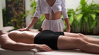 I watch my skinny blonde girlfriend get fucked passionately in her slit