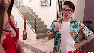 mylfex features sweet milf and her bff sharing time with the stepson