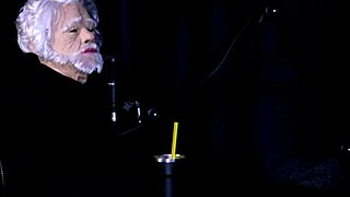 milf in lingerie gives handjob to big black cock pov