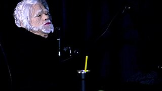 milf in lingerie gives handjob to big black cock pov