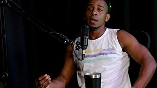 milf in lingerie gives handjob to big black cock pov