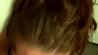 Sexy MILF performs intense deepthroat blowjob in POV