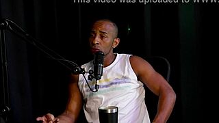 milf in lingerie gives handjob to big black cock pov