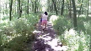 check out this sexy bbw exhibitionist in the woods and at the carwash