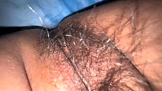 sexy indian stepmom touches her big boobs and hairy pussy