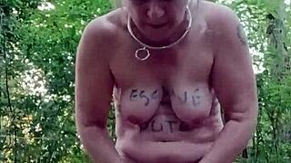 Female Slave Humiliated In Forest With BDSM