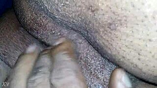 fat wife sucking and fingering pussy at rest stop